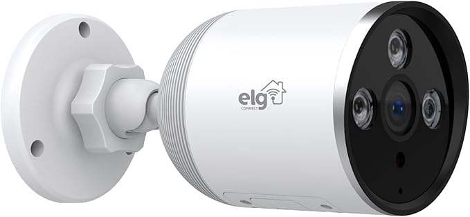 ELG, SHCF601, Câmera Externa Full Color 1080P IP65, Lente 3.6mm, Grava Full HD 1080p, Inteligente, Wi-Fi, Protocolo ONVOF, Perfil S, Branco