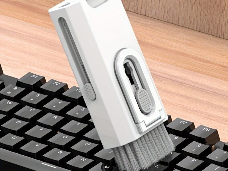 Escova de limpeza de teclado 8 em 1 multifuncional portátil para computador