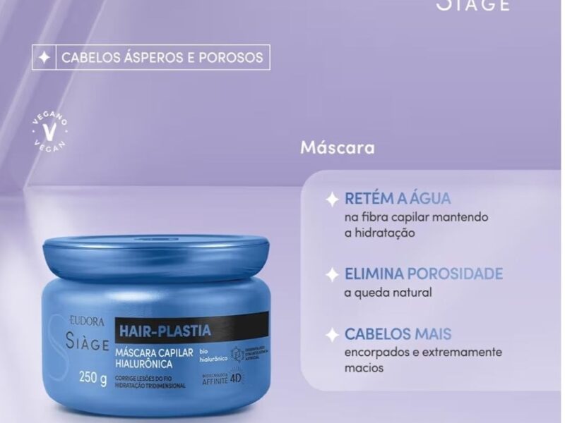 Eudora Siàge Hair-Plastia Máscara Capilar 250g