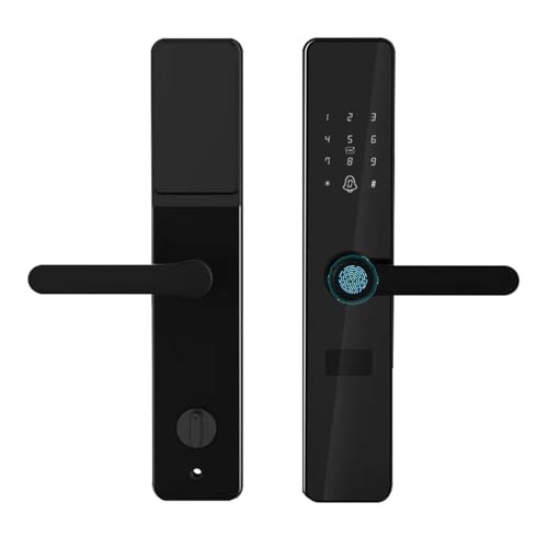 Fechadura Eletrônica Digital com Wi-Fi, Biometria, Tag, Senha, APP e Chave – Fechadura Inteligente para Porta de Madeira, Aço ou Alumínio (Espessura 35-65mm)