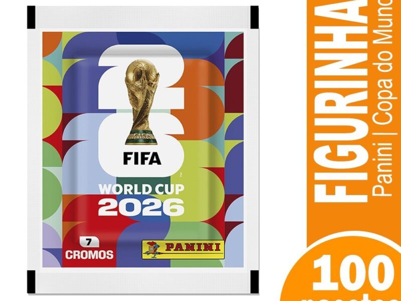Figurinhas Panini da Copa do Mundo 2026 – 100 Envelopes com 7 Figurinhas Display