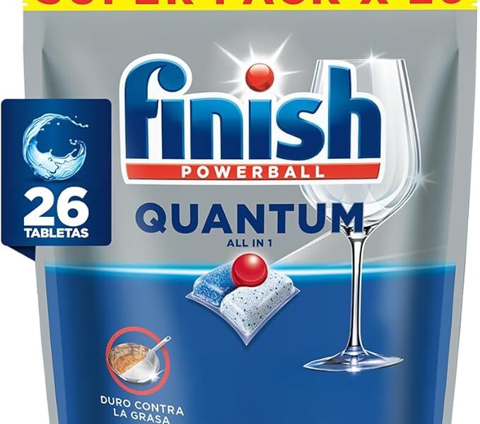 Finish Quantum All in 1 Detergente para Lava Louças em Tabletes 26 unidades