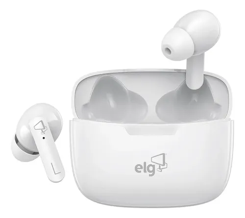 Fone De Ouvido Bluetooth Tws Branco Twpro3s ELG Cor Cinza