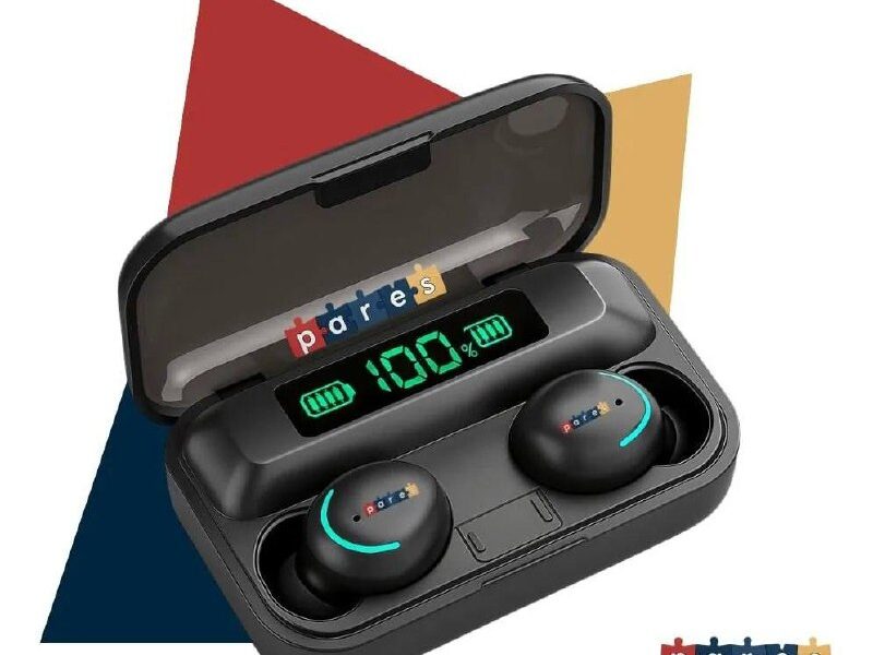 Fone De Ouvido Sem Fio Bluetooth F9-5 Pares Som Imersivo Powerbank Moderno Bateria Longa Duração Academia Compativel Com Todos Celulares
