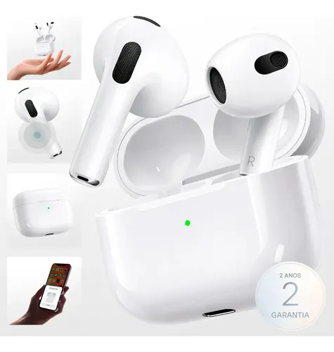 Fone Ouvido Bluetooth 5.4 Sem Fio Estojo De Carregamento Anti Ruido A Prova Dagua Compatível Com Ios Samsung Galaxy Android Tws Wireless Air Premium Microfone Touch Marca Pro Phone See