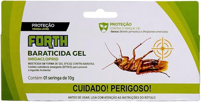 Forth Baraticida, Isca em Gel, Imidacloprid, Seringa, Bico Dosador, 10g