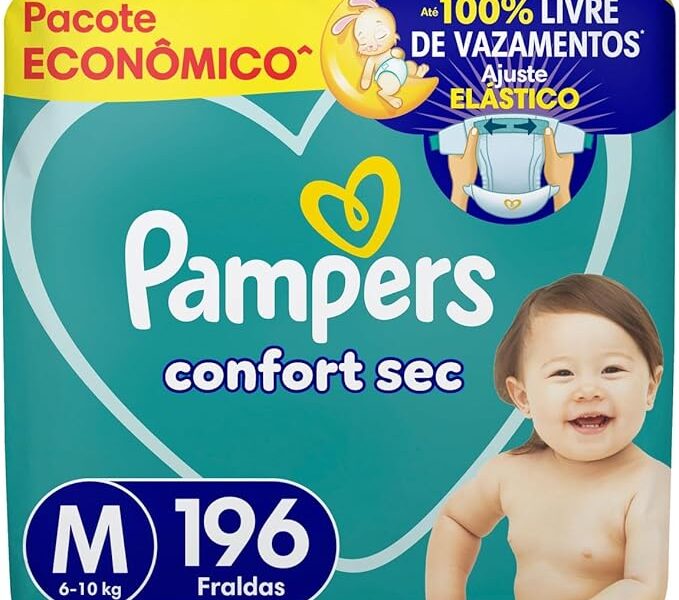 Fralda Pampers Confort Sec Tamanho M 196 Unidades