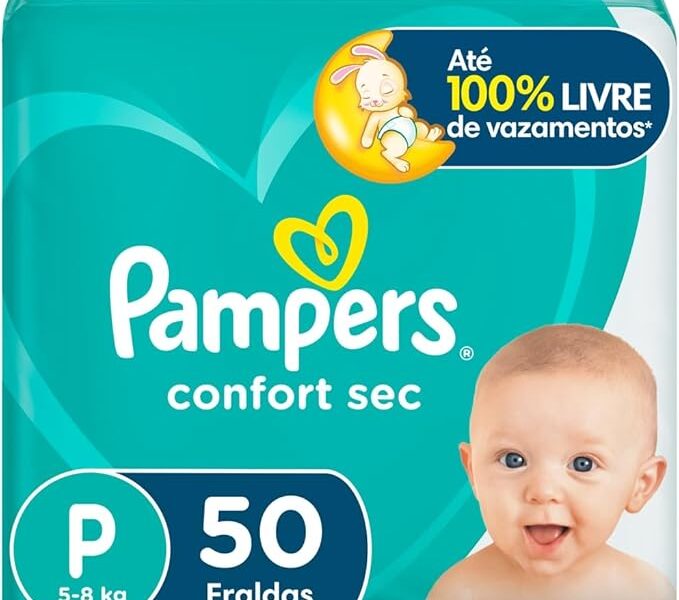 Fralda Pampers Confort Sec Tamanho P 50 Unidades