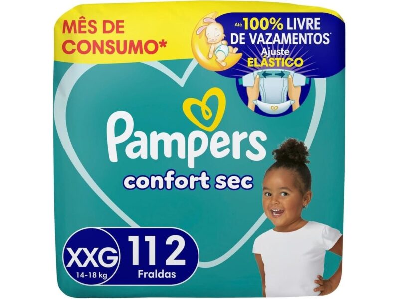 Fralda Pampers Confort Sec Tamanho XXG 112 Unidades