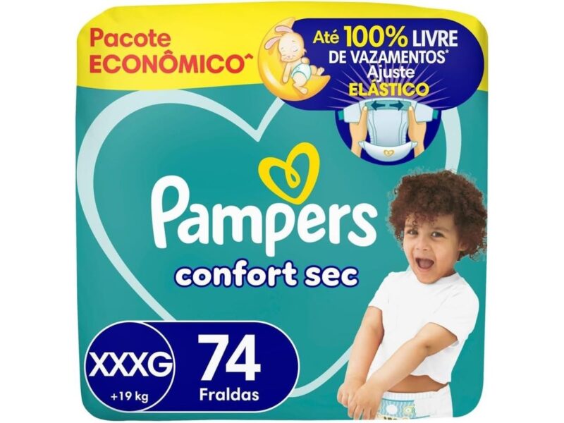 Fralda Pampers Confort Sec Tamanho XXXG 74 Unidades