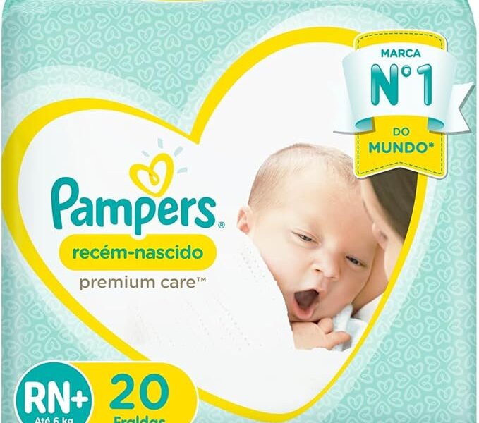 Fralda Pampers Recém-Nascido Tamanho RN+ 20 Unidades
