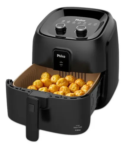 Fritadeira Ar Philco 9l 2000w Cesto Quadrado Paf90b