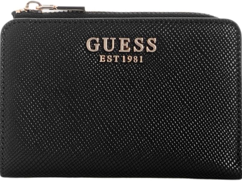 GUESS Laurel II Zip Around Card Case, preta, Preto, One Size