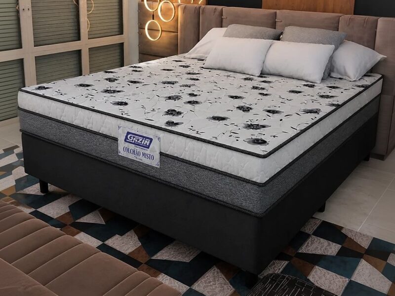 Gazin cama box casal colchão espuma d33 fort 138x188x59cm suporta até 150kg por pessoa