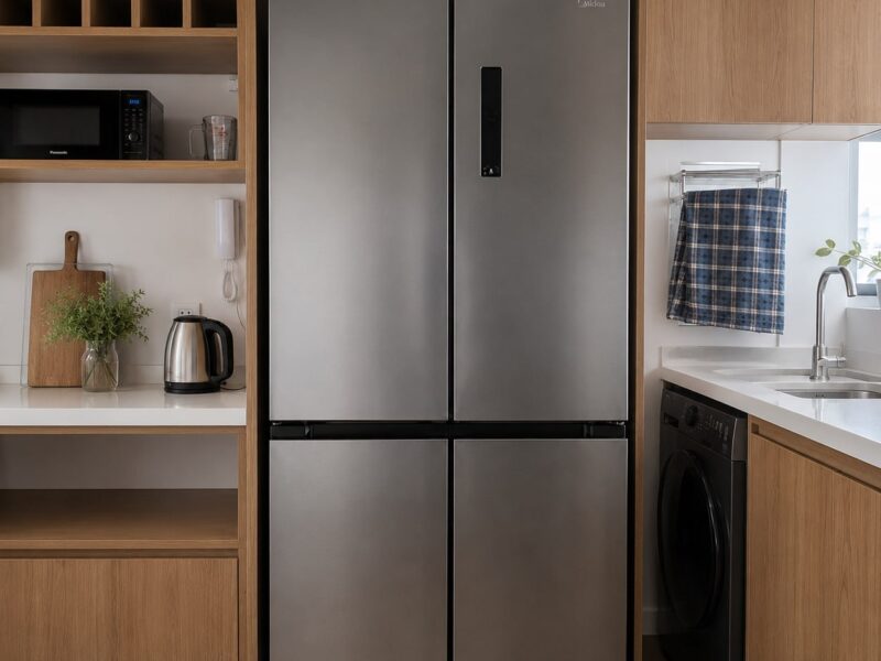 Geladeira Frost Free 4P 474L Inverter Smart cor Inox Midea MD-RF691FGD463 – Bivolt