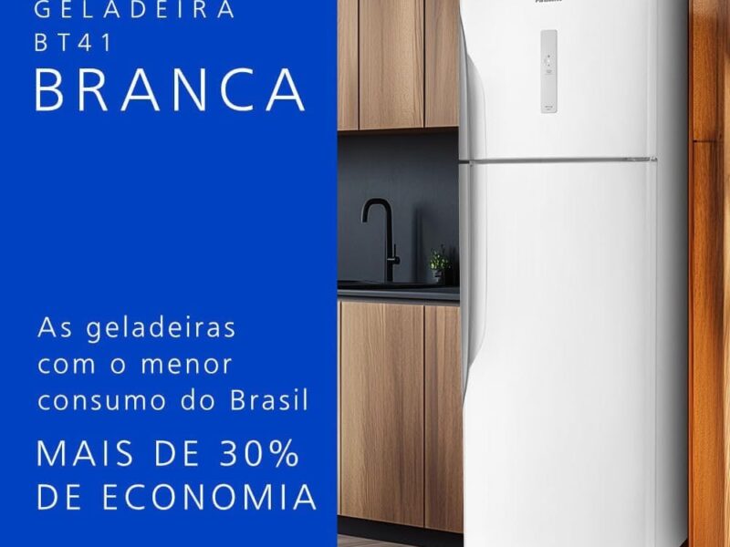 Geladeira Ideal+ Panasonic BT41 Frost Free Tecnologia Antibactéria 391L Branca – NR-BT41PD2WA 127V
