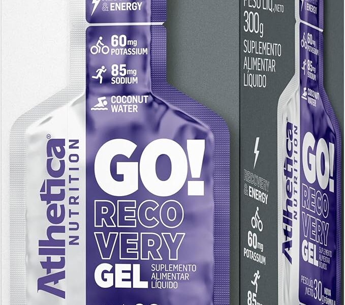 Go Energy Gel (10 Sachês) – Sabor Guaraná e Açai, Atlhetica Nutrition, Roxo