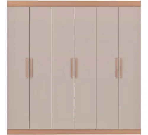 Guarda-roupa Casal Bartira Ville Com 6 Portas E 2 Gavetas na Meli por R$ 586,60
