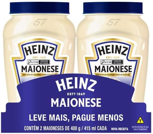 Heinz Pack Maionese Tradicional, 400G – 2 unidades