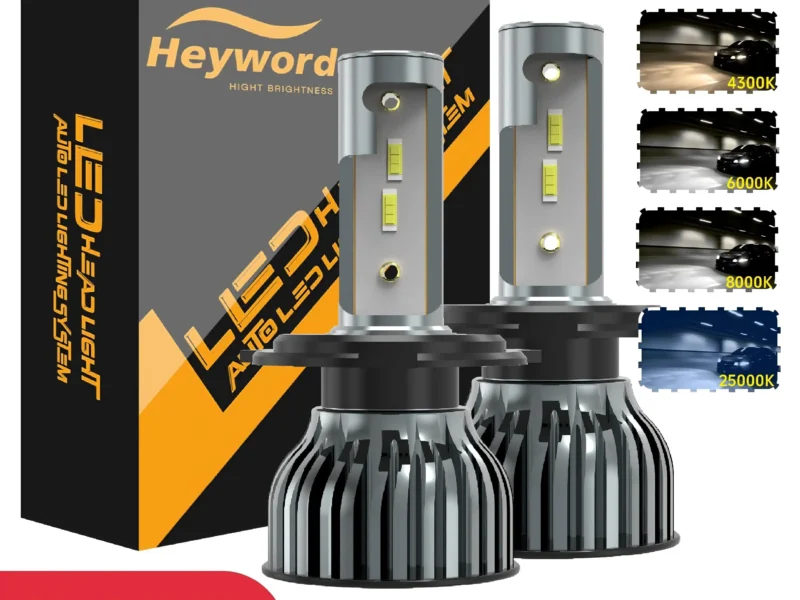Heyword 22000lm 160W 1860 chip CSP 3000k/4300k/6000k/8000k Farol LED para carro h4 h7 h1 faróis LED 9005 H7 h9 h11 luz LED – AliExpress 34