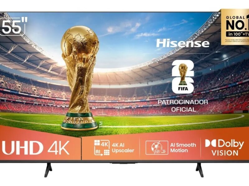 Hisense Smart TV 4K 55 Polegadas 55A6NV com Dolby Vision, HDR10, HLG, Dolby Gaming, Film Maker, DTS Virtual X, Compatibilidade Alexa e Google Home