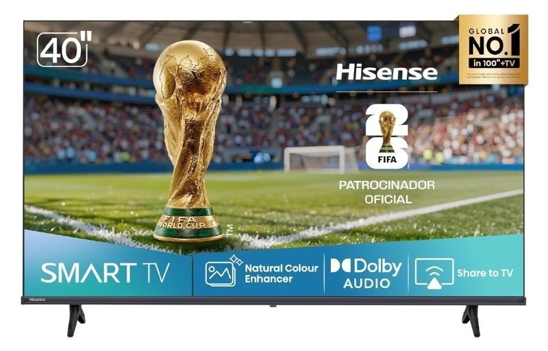 Hisense Smart TV FHD 40″ Polegadas 40A4NV com HDR10, DTS Virtual X, Compatibilidade Alexa e Google Home