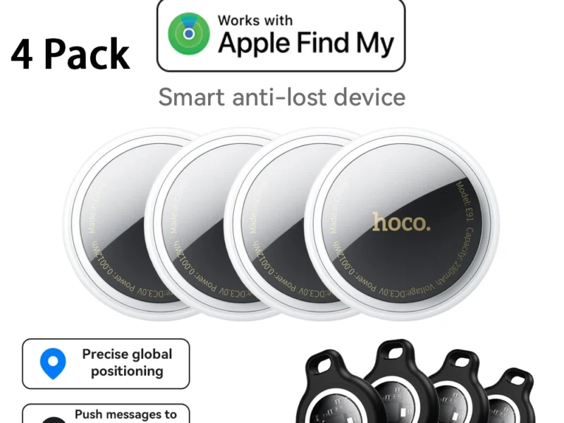 Hoco 4 pacote dispositivo anti perdido airtags para sistema apple ios localizador gps carteira chaveiro carros animais de estimação localizador com casos protetores – AliExpress 30