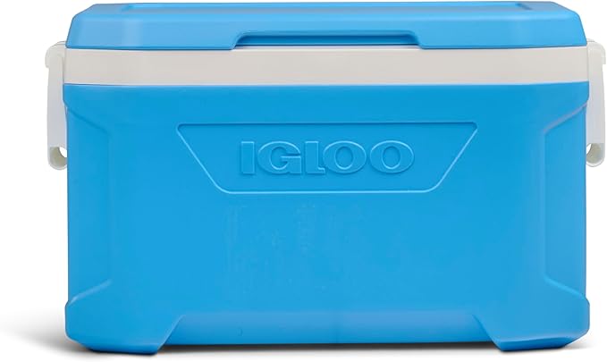 Igloo Cooler rígido Profile II 50 Qt | Caixa de gelo isolada grande | Carolina Blue