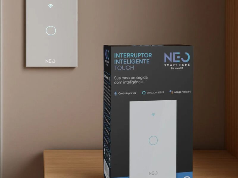 Interruptor Inteligente Smart Wifi 1 Botão Touch Alexa Google Bivolt 4×2 Branco Neo