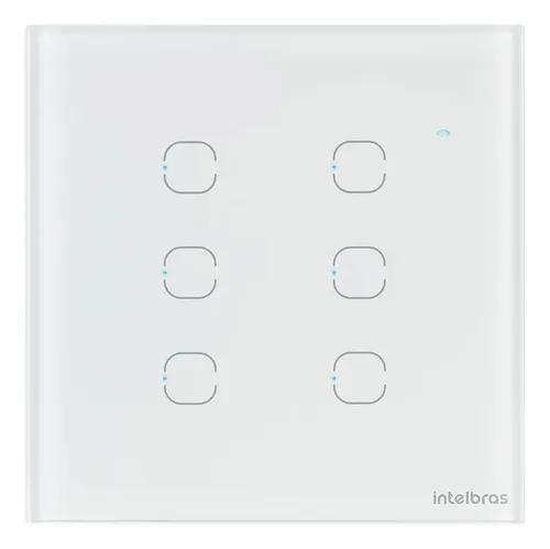 Interruptor Touch WI-FI 6 Teclas EIW 1006 Branco Intelbras