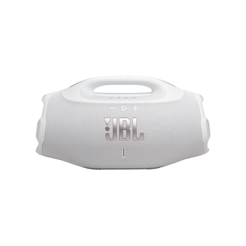 JBL, Caixa de Som, Boombox 4, Bluetooth, Som JBL Pro, AI Sound Boost, Graves Personalizáveis, Bateria de até 34h, IP68, Áudio Lossless – Branca