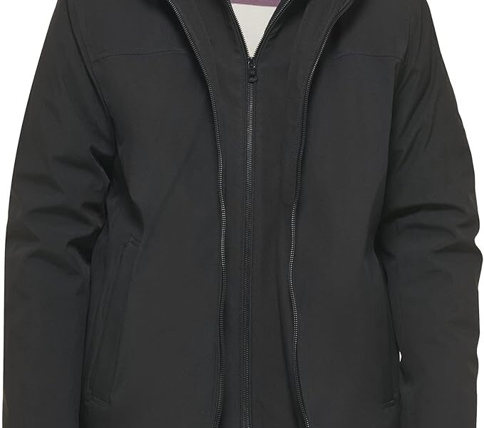 Jaqueta Calvin Klein Jaqueta com capuz Rip Stop com babador interno de lã, Calvin Klein, masculino