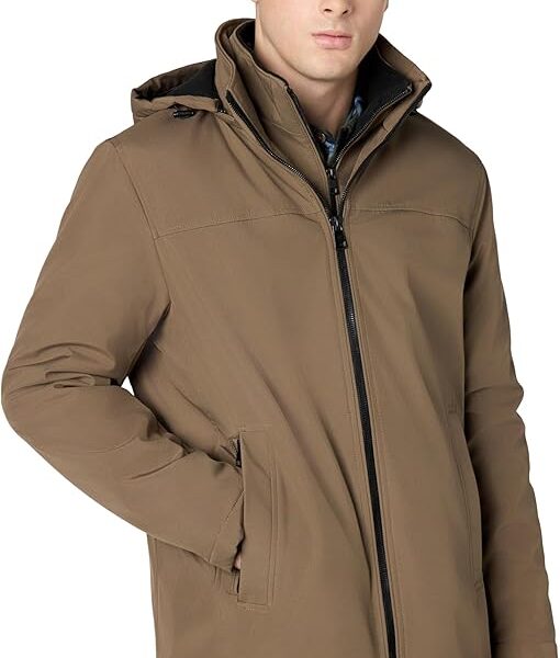 Jaqueta Calvin Klein Rip Stop Hooded Jacket With Inner Fleece Bib, Calvin Klein, Masculino