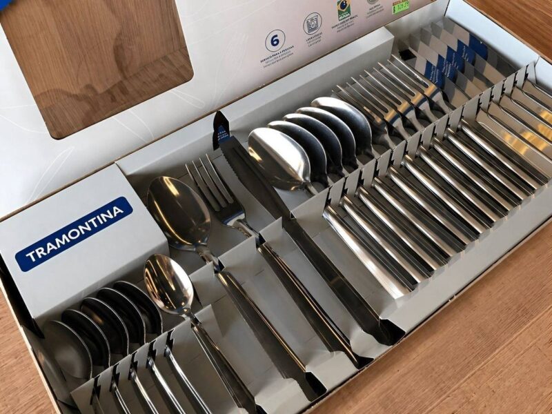 Jogo Talheres Faqueiro Búzios Aço Inox 24 Peças Tramontina