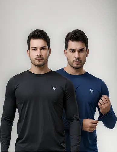 Kit 2 Camisa Camiseta Proteção Uvb50 Blusa Térmica Masculina