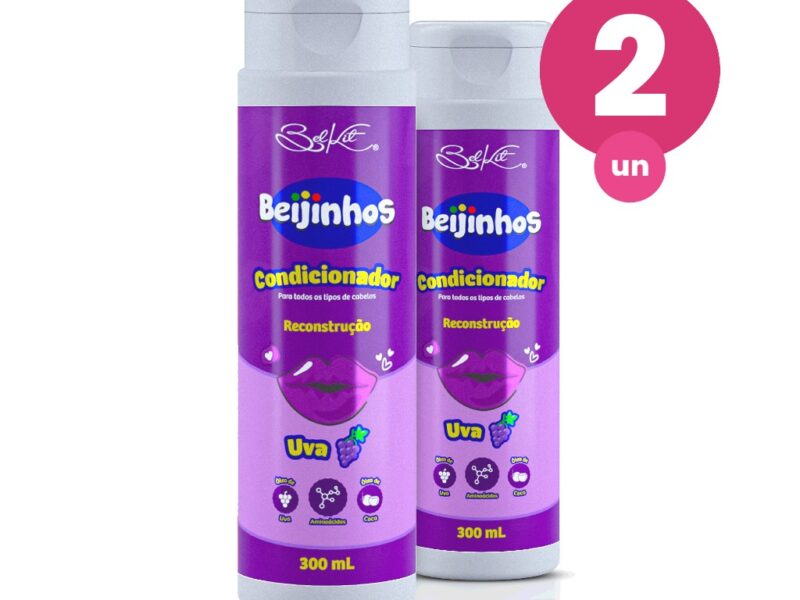 Kit 2 Condicionador Hidratante Beijinhos Uva 300ml Belkit