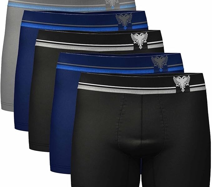 Kit 5 Cuecas Boxer Masculina Cavalera Sem Costura, Poliamida