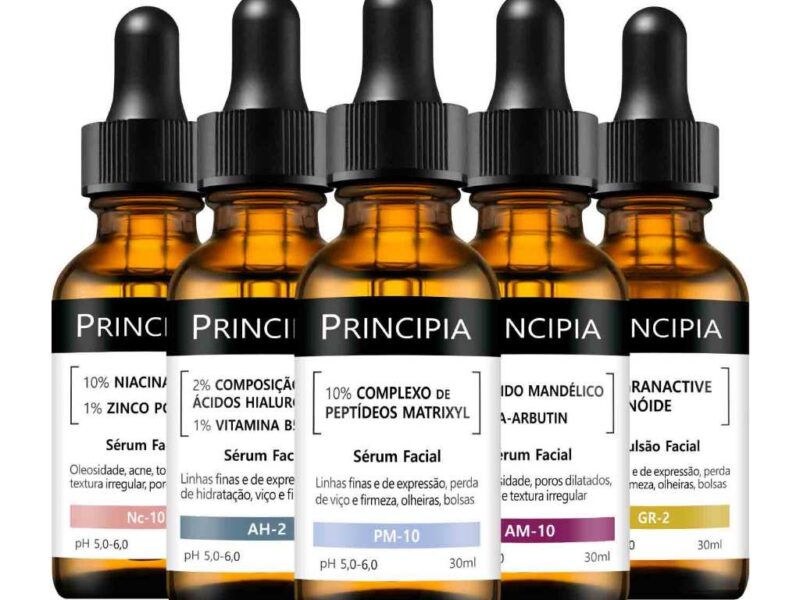 Kit 5 Séruns Principia Niacinamida + Hialurônicos + Peptídeos + Mandélico + Retinóide