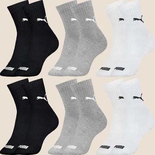 Kit 6 Pares Meias Puma De Cano Médio Sport Original Algodão na Meli por R$ 58,10