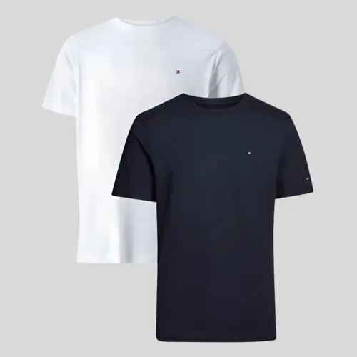 Kit Camisetas Tommy Hilfiger Masculina Branca/marinho 2un