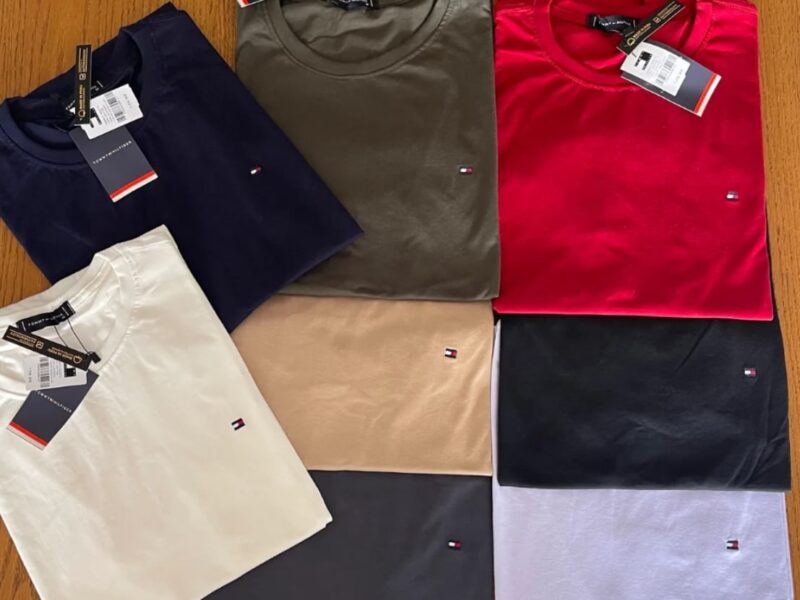 Kit Camisetas Tommy Hilfiger Preta/branca/azul – Original