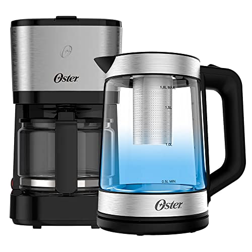 Kit Chaleira Elétrica Oster Tea e Cafeteira Inox Compacta – 220V