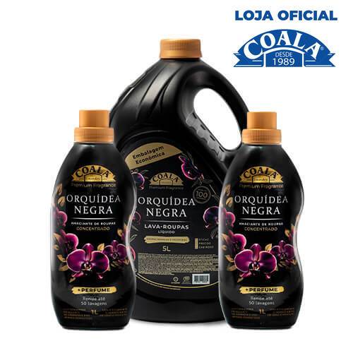Kit Coala Laundry Lava Roupas 5L + Amaciante 1L – Orquídea Negra