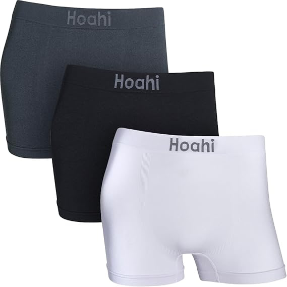 Kit Com 3 Cuecas Boxer Masculina Sem Costura Poliamida Premium Hoahi