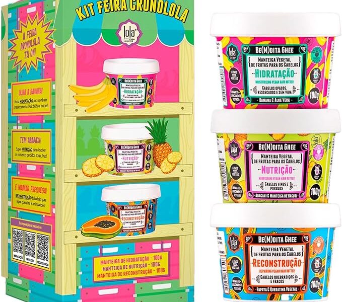 Kit Cronograma Capilar Be(m) dita Ghee 3 Produtos, Lola Cosmetics
