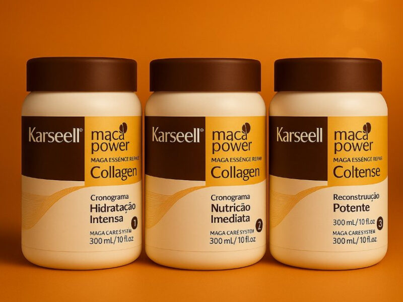 Kit Cronograma Capilar Completo Karseell – 3 Máscaras (Hidratação, Nutrição e Reconstrução)