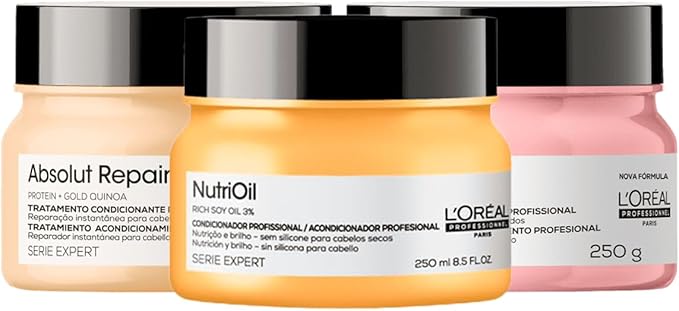 Kit L’Oréal Professionnel NutriOil Vitamino Color Absolut Repair Cronograma Capilar (3 produtos)