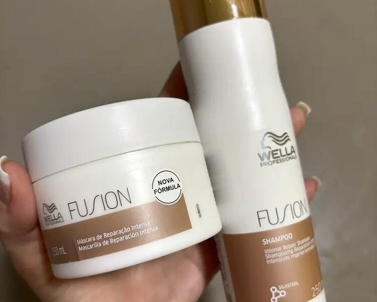 Kit Shampoo 250ml E Máscara 150ml Fusion Intense Repair Wella Professional