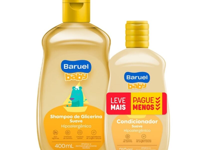 Kit Shampoo 400ml + Condicionador 210ml Baruel Baby Suave