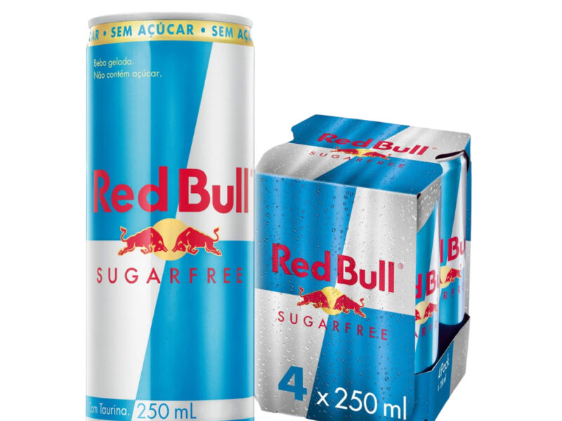Kit com 4 Energético Red Bull Sugar Free 250ml